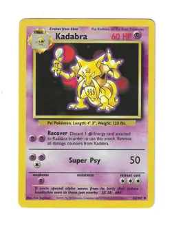 Kadabra - Base Set 32/102 - Pokemon Card - LP - Image 1