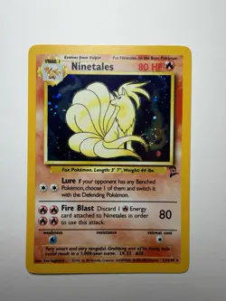 Pokemon TCG Ninetales Holo Unlimited Holo Rare Card Base Set 13/130 - Image 1