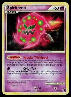 Pokemon Card - Spiritomb HGSS Triumphant 10/102 Holo Rare - Image 1