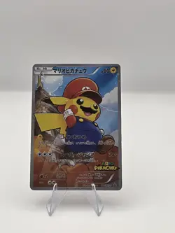 MARIO PIKACHU - Mario Crossover Custom Card - Japanese Promo Style - MINT FanArt - Image 1
