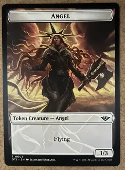 Angel Plot Double-Sided Token - Outlaws of Thunder Junction - NM MTG - Image 1