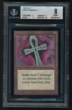 ***BGS 8 Beta Ankh of Mishra*** MTG Beta Magic Kid Icarus - Image 1
