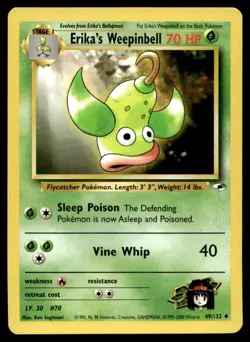 Erika's Weepinbell (49) Gym Heroes 049/132 MP Pokemon TCG | Buy 10 Get 10 Free - Image 1