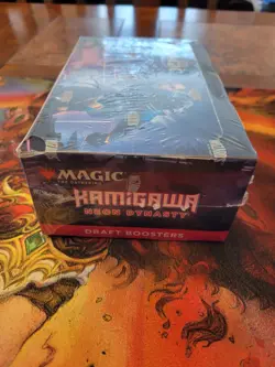 WOTC MTG Neon Dynasty Kamigawa Draft Box English new sealed minor tear Rudy - Image 4
