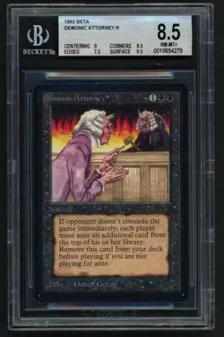 ***BGS 8.5 Beta Demonic Attorney*** MTG Beta Magic Kid Icarus - Image 1