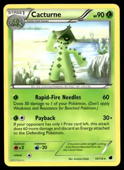 Cacturne Plasma Freeze 10/116 MP Pokemon TCG | Buy 10 Get 10 Free - Image 1