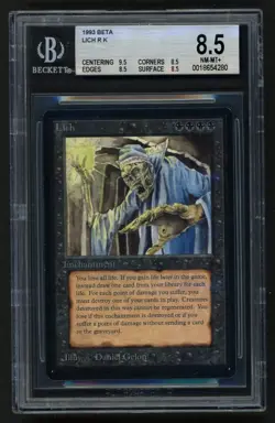 ***BGS 8.5 Quad+ Beta Lich*** MTG Beta Magic Kid Icarus - Image 1