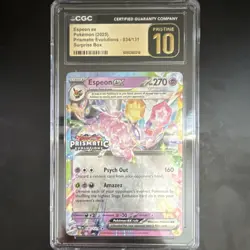 Pokemon Espeon ex Prismatic Evolutions Stamped CGC Pristine 10 034/131 English - Image 1