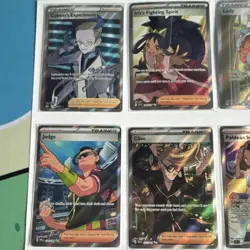 Lot of 8 full art holo Pokemon TCG trainer cards NM - Image 1