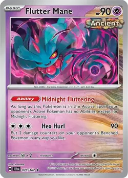 Flutter Mane 078/162 Non Holo Theme Deck Promo Temporal Forces Pokemon Card - Image 1