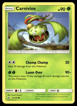 Carnivine SM - Ultra Prism 12/156 MP Pokemon TCG | Buy 10 Get 10 Free - Image 1