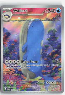 Wailord Holo Illustration Rare Pokemon SV09: Journey Together 162/159 NM - Image 1