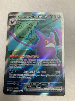Pokemon TCG Team Rockets Crobat EX 217/182 Destined Rivals Full Art NM - Image 1