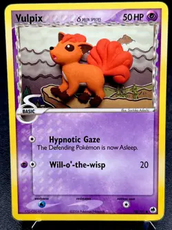 Vulpix Delta Species 70/101 LP Non Holo Dragon Frontiers Psychic Pokemon Card! - Image 1