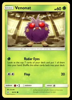 Venonat (9) SM - Unbroken Bonds 9/214 MP Pokemon TCG | Buy 10 Get 10 Free - Image 1