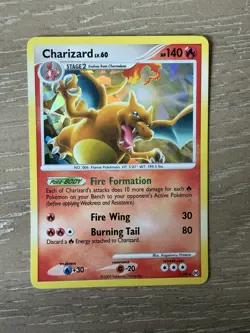 Pokemon TCG Charizard LV.60 Platinum Arceus Holo Rare Card 1/99 - Image 1