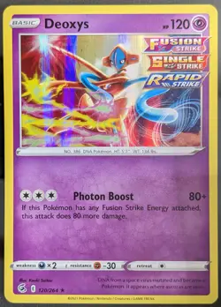 Deoxys 120/264 Rare Holo Fusion Strike - Pokemon TCG - Mint - Image 1