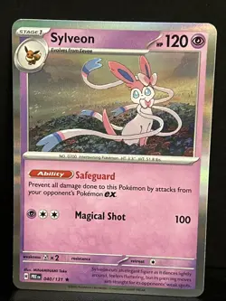 Sylveon 40/131 Rare Pokemon Scarlet & Violet Prismatic Evolutions 2025 NM - Image 1