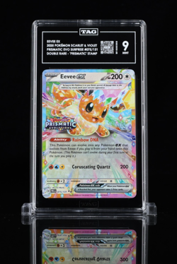 Eevee Ex Stamp 075/131 Pokemon Scarlet & Violet Prismatic EVO Surprise TAG 9 - Image 1