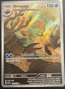 Pokemon Omanyte 180/165 Illustration Rare Scarlet and Violet 151 NM Eng - Image 1