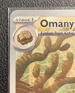 Pokemon Omanyte 180/165 Illustration Rare Scarlet and Violet 151 NM Eng - Image 2