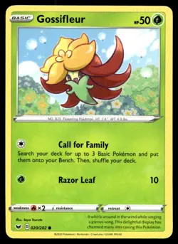 Gossifleur SWSH01: Sword & Shield Base Set 020/202 MP Pokemon TCG | Buy 10 Get 1 - Image 1