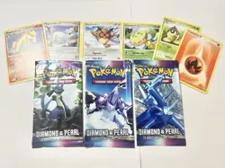 2007 Pokemon TCG Diamond & Pearl - Booster Pack Wrappers Lucario, Dialga, Palkia - Image 1