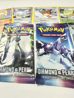 2007 Pokemon TCG Diamond & Pearl - Booster Pack Wrappers Lucario, Dialga, Palkia - Image 2