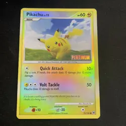 2008 Pokemon Pikachu 70/100 - Platinum Burger King Promos - Reverse Holo Stamped - Image 1