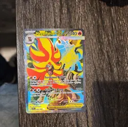 Mega Pyroar ex 099/086 Full Art Double Ultra Rare Pokemon Chaos Rising ME04 NM - Image 1