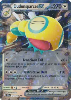 Dudunsparce ex 121/159 Pokemon Journey Together SV09 Double Rare Holo NM - Image 1