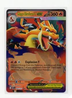 Pokemon Mega Charizard Y ex 022/217 Ascended Heroes Double Rare Holo English NM - Image 1
