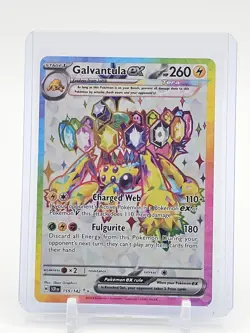 GALVANTULA EX 2024 POKEMON STELLAR CROWN #159 ULTRA RARE FULL ART Q4385 - Image 1