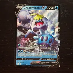Crabominable V 076/264 Pokemon Fusion Strike Sword & Shield Ultra Rare Holo NM - Image 1