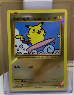 Pokemon Surfing Pikachu 111/108 Evolutions 2016 English Holo Rare 50 HP - Image 1