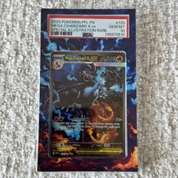 2025 POKEMON PFL EN-PHANTASMAL FLAMES #125 MEGA CHARIZARD X EX PSA 10 💎 SIR - Image 2