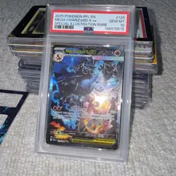 2025 POKEMON PFL EN-PHANTASMAL FLAMES #125 MEGA CHARIZARD X EX PSA 10 💎 SIR - Image 3
