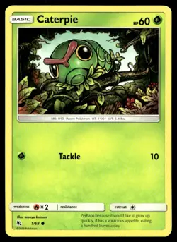 Caterpie Hidden Fates 1/68 MP Pokemon TCG | Buy 10 Get 10 Free - Image 1