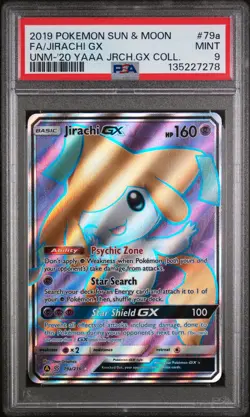 Jirachi Gx Pokemon Sun & Moon Unified Minds 79a/236 PSA 9 - Image 1