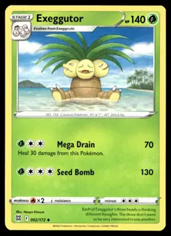 Exeggutor SWSH09: Brilliant Stars 002/172 MP Pokemon TCG | Buy 10 Get 10 Free - Image 1