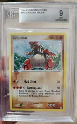 Groudon Holo 102/101 BGS 9 - 2004 Pokemon EX Hidden Legends - Image 1
