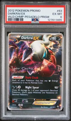 Pokemon Darkrai EX 63/108 World Championship Pesadelo Prism Promo PSA 6 - Image 1