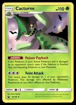 Cacturne SM - Celestial Storm 20/168 MP Pokemon TCG | Buy 10 Get 10 Free - Image 1
