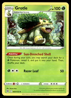 Grotle SWSH09: Brilliant Stars 007/172 MP Pokemon TCG | Buy 10 Get 10 Free - Image 1