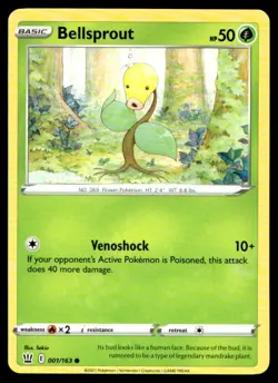Bellsprout SWSH05: Battle Styles 001/163 MP Pokemon TCG | Buy 10 Get 10 Free - Image 1
