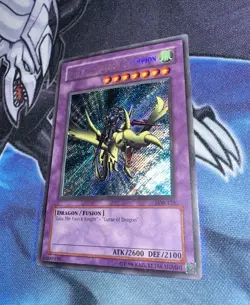 Gaia The Dragon Champion MP/HP Secret Rare Unlimited LOB-125 2002 Print Yugioh! - Image 2