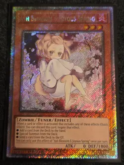 Yugioh Ash Blossom & Joyous Spring RA04-EN025 Platinum Secret Rare 1st Ed NM - Image 1