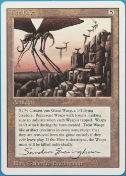 The Hive Revised PLD Artifact Rare SIGNED MAGIC MTG CARD (ID# 518328) ABUGames - Image 1
