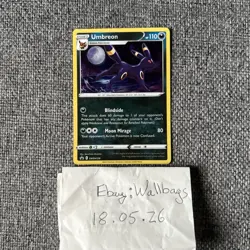 Umbreon COSMO HOLO Black Star Promo card SWSH129 Pokemon SWSH 2021 With Swirl 🌀 - Image 1