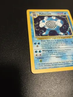 Pokemon card Poliwrath Base Set 2 SWIRL Holo Rare 015/130 English LP - Image 4